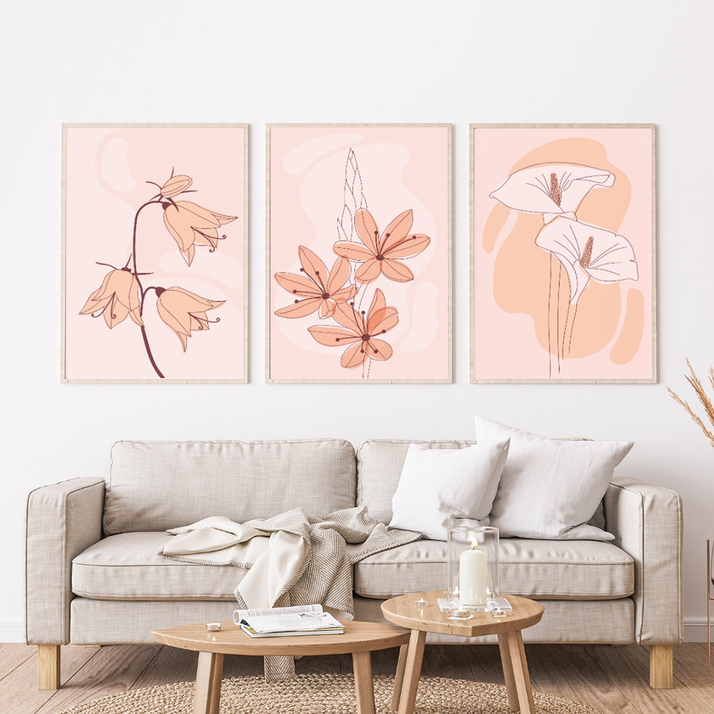 Floral Whispers Triptych