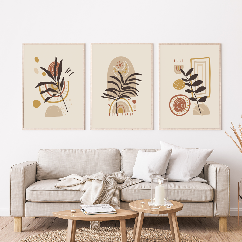 Boho Botanical Triptych