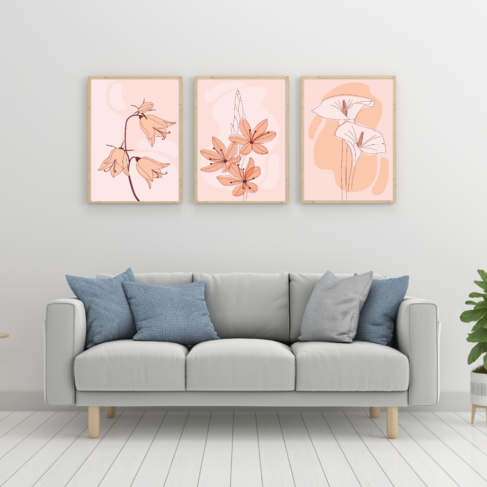 Floral Whispers Triptych